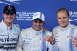 Nico Rosberg (Mercedes), Felipe Massa (Williams) und Valtteri Bottas (Williams) 