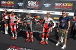 Davide Giugliano, Tom Sykes und Sylvain Guintoli 