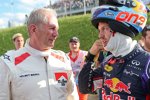 Helmut Marko und Sebastian Vettel (Red Bull) 