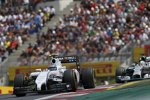 Valtteri Bottas (Williams) und Lewis Hamilton (Mercedes) 