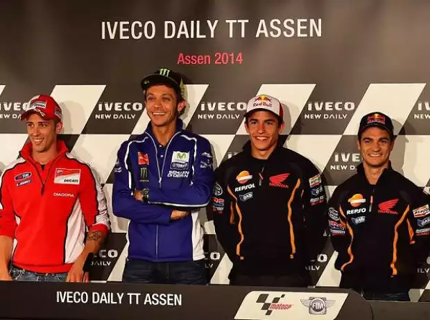 Andrea Dovizioso, Valentino Rossi, Stefan Bradl, Marc Marquez, Daniel Pedrosa, Aleix Espargaro Titel-Bild zur News: Andrea Dovizioso, Valentino Rossi, Stefan Bradl, Marc Marquez, Daniel Pedrosa, Aleix Espargaro