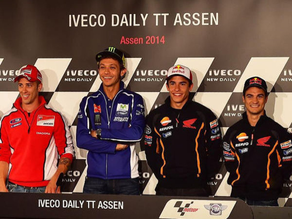 Andrea Dovizioso, Valentino Rossi, Stefan Bradl, Marc Marquez, Daniel Pedrosa, Aleix Espargaro