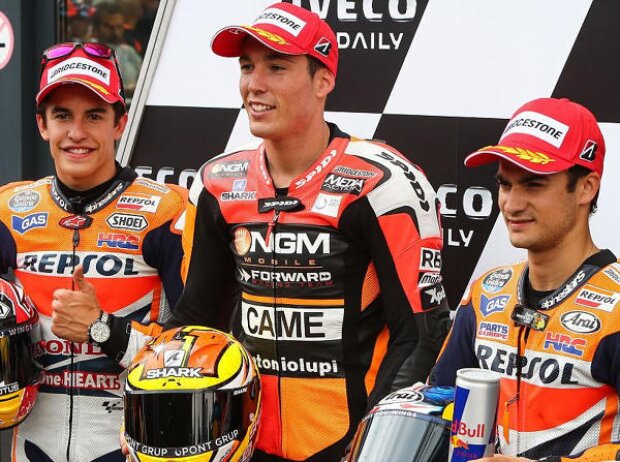 Daniel Pedrosa, Marc Marquez, Aleix Espargaro Daniel Pedrosa, Marc Marquez, Aleix Espargaro