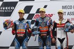 Alex Rins, Alex Marquez und Miguel Oliveira 