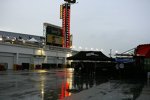 Dauerregen in Daytona am Samstagabend