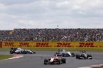 Jules Bianchi (Marussia), Adrian Sutil (Sauber), Valtteri Bottas (Williams) und Felipe Massa (Williams) 