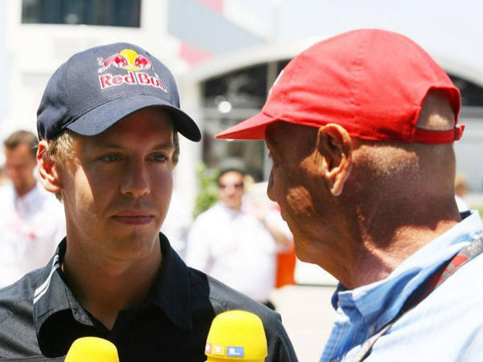 Sebastian Vettel und Niki Lauda