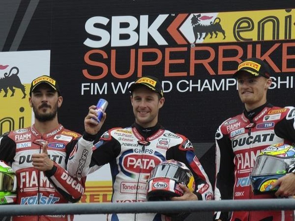 Davide Giugliano, Chaz Davies, Jonathan Rea