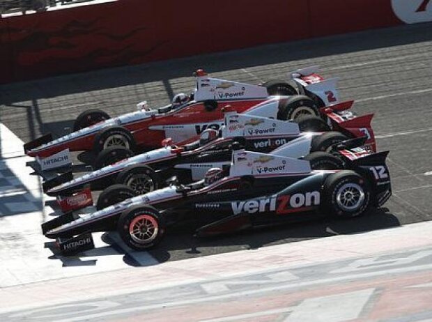 Will Power, Juan Pablo Montoya, Helio Castroneves