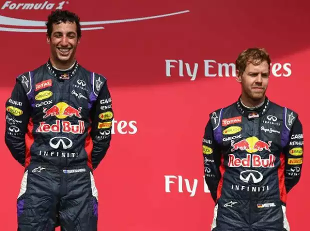 Titel-Bild zur News: Daniel Ricciardo, Sebastian Vettel