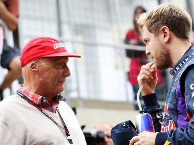 Titel-Bild zur News: Sebastian Vettel, Niki Lauda