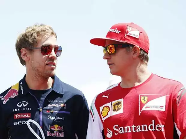 Titel-Bild zur News: Sebastian Vettel, Kimi Räikkönen