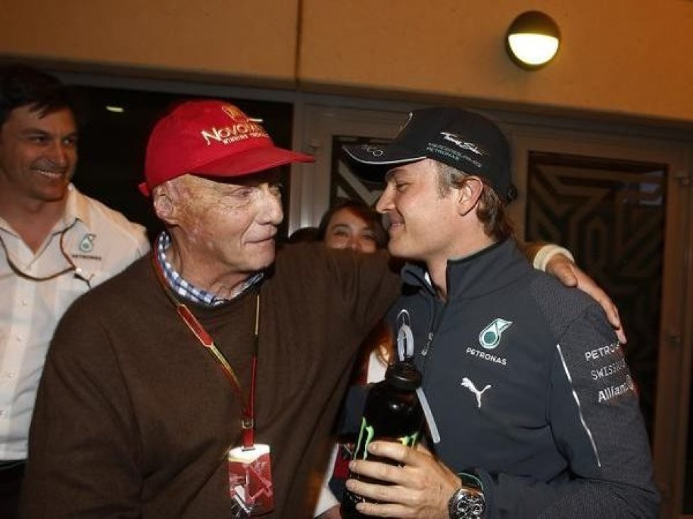 Toto Wolff, Niki Lauda, Nico Rosberg