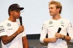 Lewis Hamilton und Nico Rosberg (Mercedes) 