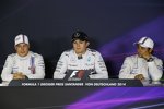 Nico Rosberg (Mercedes), Valtteri Bottas (Williams) und Felipe Massa (Williams) 