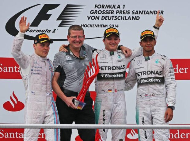 Titel-Bild zur News: Valtteri Bottas, Nico Rosberg, Lewis Hamilton