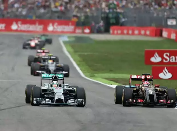 Titel-Bild zur News: Lewis Hamilton, Romain Grosjean