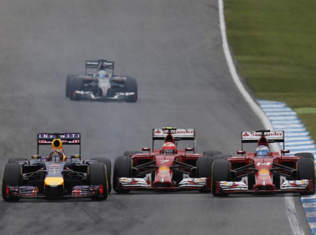 Titel-Bild zur News: Sebastian Vettel, Kimi Räikkönen, Fernando Alonso