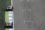 Adrian Sutil (Sauber) und Pastor Maldonado (Lotus) 