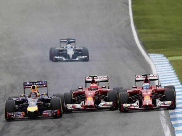 Sebastian Vettel, Fernando Alonso, Kimi Räikkönen