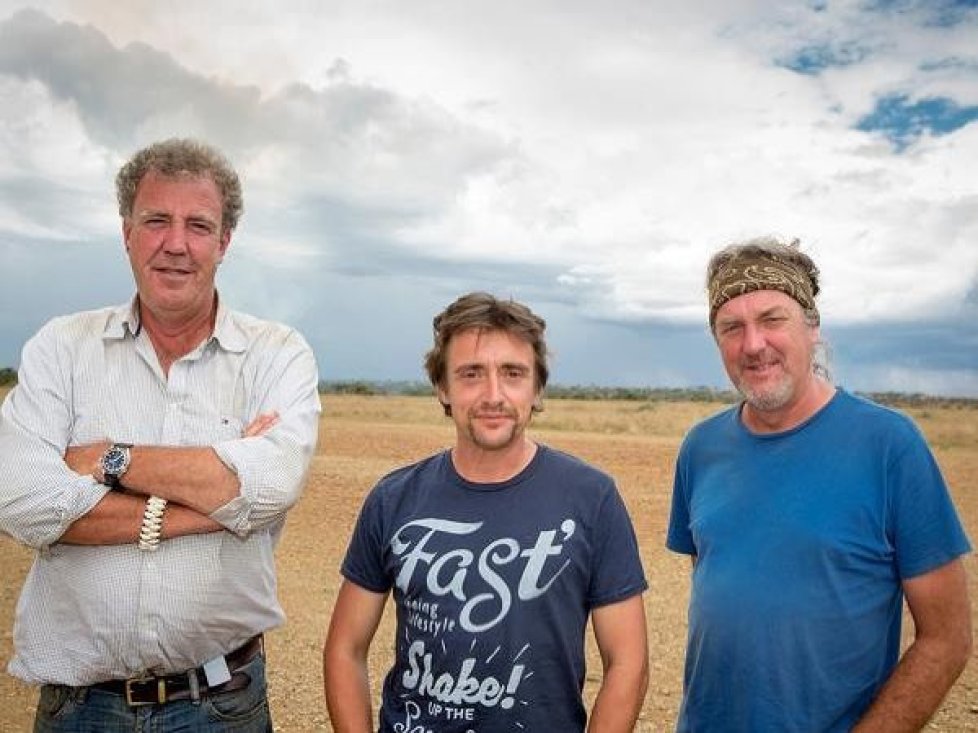 Auto-Infotainment nach Art von "Top Gear": Jeremy Clarkson, Richard Hammond und James May (von links)