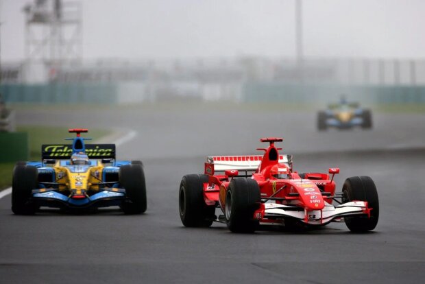 Michael Schumacher Fernando Alonso Ferrari Scuderia Ferrari F1 ~Michael Schumacher und Fernando Alonso (Ferrari) ~ Michael Schumacher Fernando Alonso Ferrari Scuderia Ferrari F1 ~Michael Schumacher und Fernando Alonso (Ferrari) ~