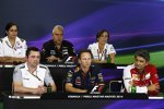 Monisha Kaltenborn, Eric Boullier, Vijay Mallya, Christian Horner, Claire Williams und Marco Mattiacci 