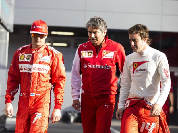 Titel-Bild zur News: Kimi Räikkönen, Marco Mattiacci und Fernando Alonso