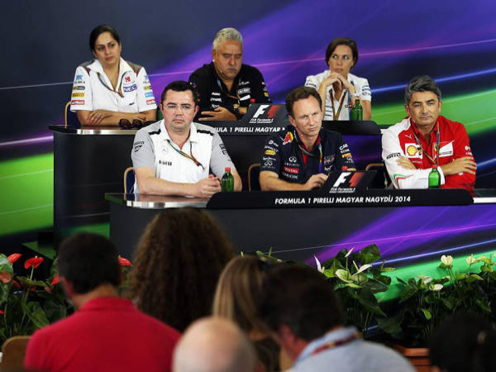 Monisha Kaltenborn, Vijay Mallya, Claire Williams, Eric Boullier, Christian Horner, Marco Mattiacci