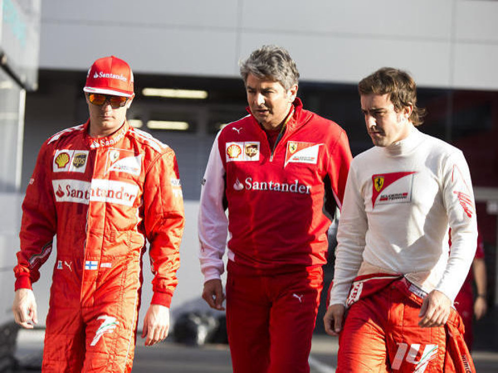Kimi Räikkönen, Marco Mattiacci und Fernando Alonso