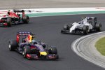 Sebastian Vettel (Red Bull), Valtteri Bottas (Williams) und Max Chilton (Marussia) 