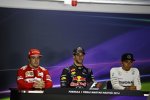 Daniel Ricciardo (Red Bull), Fernando Alonso (Ferrari) und Lewis Hamilton (Mercedes) 