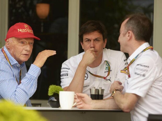 Titel-Bild zur News: Niki Lauda, Toto Wolff, Paddy Lowe
