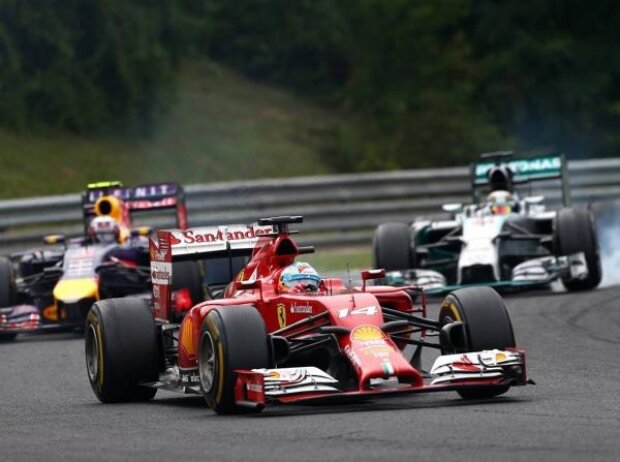 Titel-Bild zur News: Fernando Alonso, Daniel Ricciardo, Lewis Hamilton