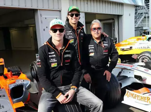 Titel-Bild zur News: Nico Hülkenberg, Sergio Perez, Vijay Mallya