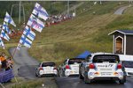 Das Volkswagen-Trio Sebastien Ogier, Jari-Matti Latvala und Andreas Mikkelsen