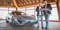 Quant e-Sportlimousine: Nunzio La Vecchia, Prof. Jens-Peter Ellermann (von links)