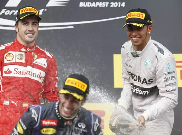 Titel-Bild zur News: Daniel Ricciardo, Fernando Alonso, Lewis Hamilton