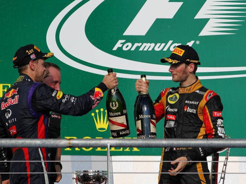 Sebastian Vettel, Romain Grosjean, Mark Webber