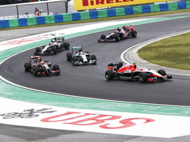 Max Chilton, Lewis Hamilton, Pastor Maldonado, Kevin Magnussen, Daniil Kwjat