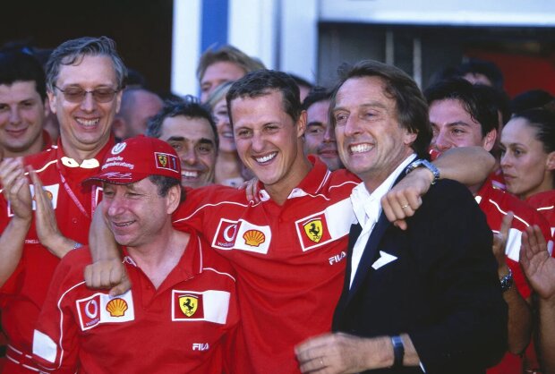 Jean Todt Luca di Montezemolo Michael Schumacher Ferrari Scuderia Ferrari F1 ~Jean Todt, Luca di Montezemolo und Michael Schumacher ~ 