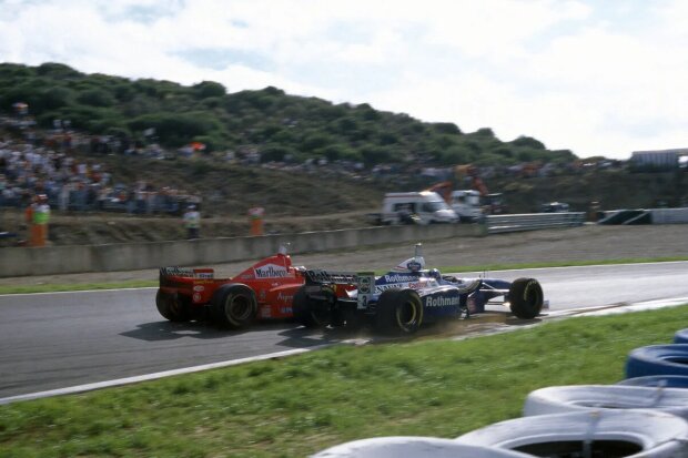 Michael Schumacher Jacques Villeneuve Ferrari Scuderia Ferrari F1Williams Williams F1 Team F1 ~Michael Schumacher und Jacques Villeneuve (Schmidt) ~ 