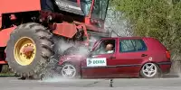 Crashtest: Unfall mit Mähdrescher