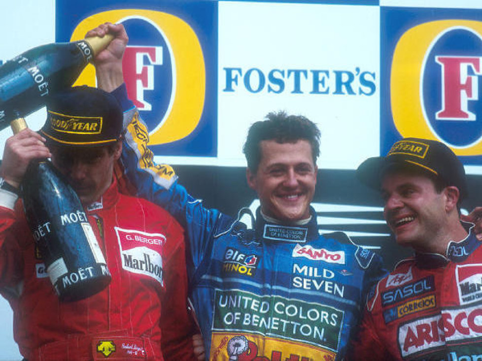 Gerhard Berger, Michael Schumacher, Rubens Barrichello