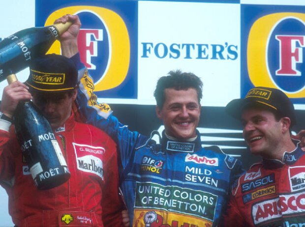 Gerhard Berger, Michael Schumacher, Rubens Barrichello