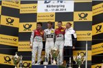 Mike Rockenfeller (Phoenix-Audi), Marco Wittmann (RMG-BMW) und Edoardo Mortara (Abt-Audi) 