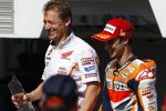 Mike Leitner und Daniel Pedrosa (Honda) 