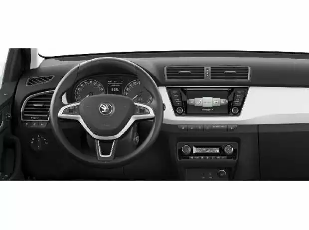 Deutlich dynamischer gestaltet ist das Armaturenbrett des neuen SKODA Fabia Titel-Bild zur News: Deutlich dynamischer gestaltet ist das Armaturenbrett des neuen SKODA Fabia