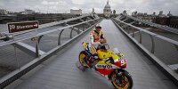 Bild zum Inhalt: Marquez bringt Millennium Bridge in London zum Stillstand