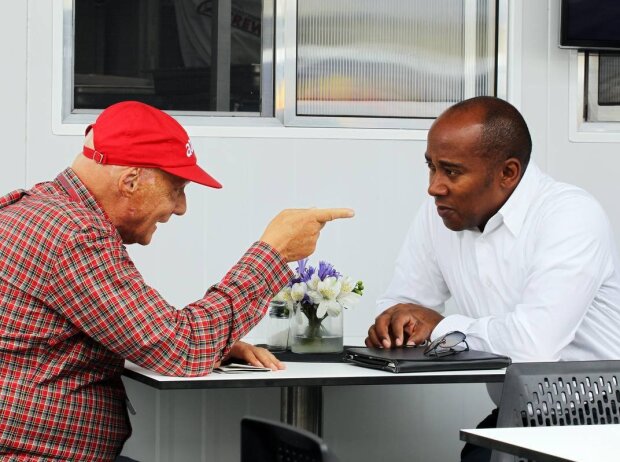 Niki Lauda und Anthony Hamilton Niki Lauda und Anthony Hamilton
